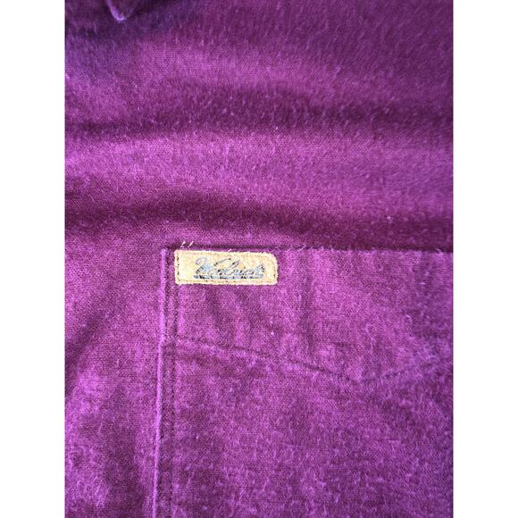 Vintage Woolrich Sportsman Chamois Shirt Plum Made USA XL Wilfarm - Picture 7 of 9
